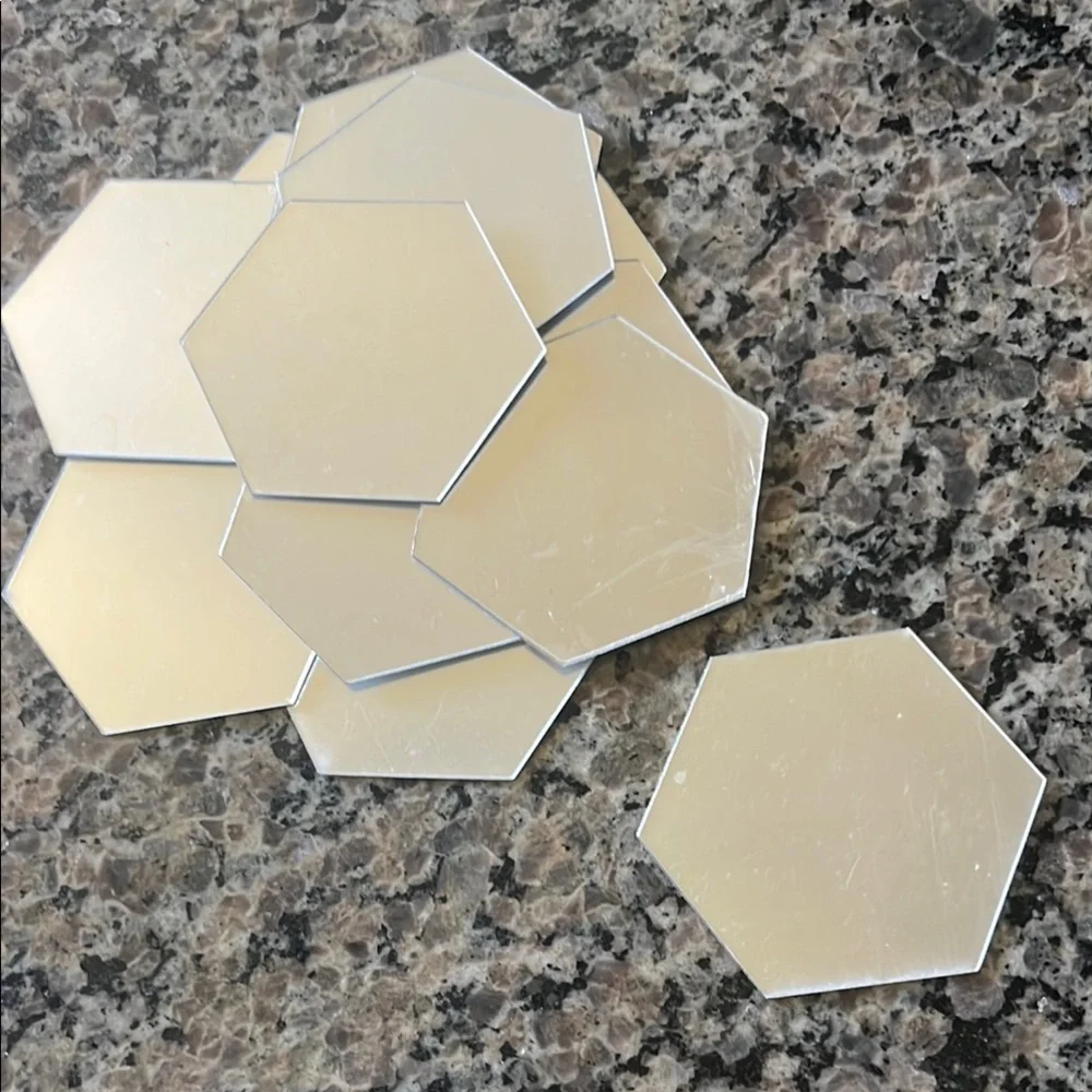 Hexagonal Mirror Wall Decor Set